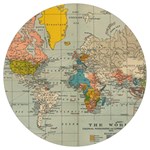 Vintage World Map Round Trivet