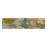 Vintage World Map Banner and Sign 4  x 1 