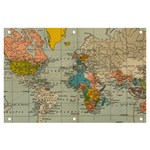 Vintage World Map Banner and Sign 6  x 4 