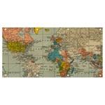 Vintage World Map Banner and Sign 8  x 4 