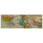 Vintage World Map Banner and Sign 9  x 3 