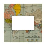 Vintage World Map White Box Photo Frame 4  x 6 