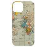 Vintage World Map iPhone 14 Black UV Print Case