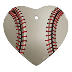 Baseball Heart Ornament (two Sides) by Ket1n9