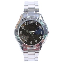 World Map Stainless Steel Analogue Watch by Ket1n9