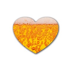 Beer Alcohol Drink Drinks Rubber Coaster (heart) by Ket1n9