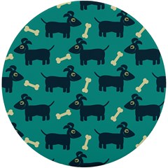 Happy-dogs Animals Pattern Uv Print Round Tile Coaster by Ket1n9