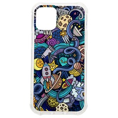 Cartoon-hand-drawn-doodles-on-the-subject-of-space-style-theme-seamless-pattern-vector-background Iphone 12 Mini Tpu Uv Print Case	 by Ket1n9