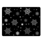 Christmas Snowflake Seamless Pattern With Tiled Falling Snow Two Sides Fleece Blanket (Small)