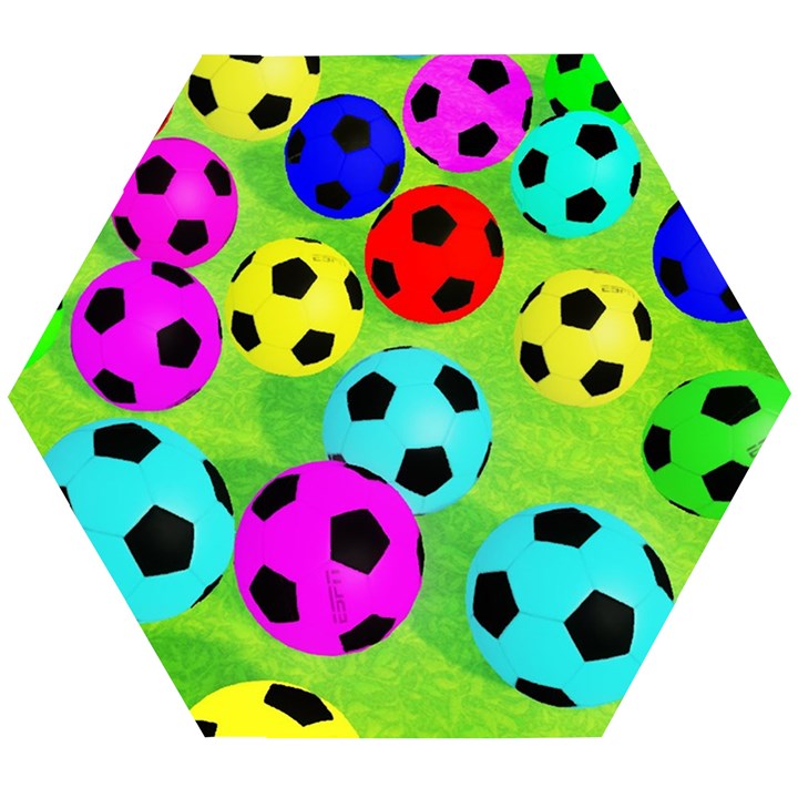Balls Colors Wooden Puzzle Hexagon