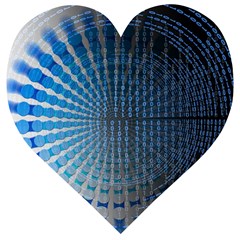 Data-computer-internet-online Wooden Puzzle Heart by Ket1n9