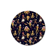 Alien Surface Pattern Rubber Round Coaster (4 Pack) by Ket1n9