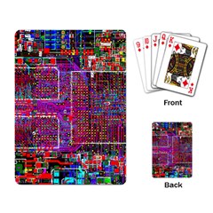 Technology Circuit Board Layout Pattern Playing Cards Single Design (rectangle) by Ket1n9