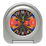 Casanova Abstract Art-colors Cool Druffix Flower Freaky Trippy Travel Alarm Clock