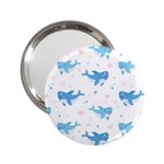 Seamless-pattern-with-cute-sharks-hearts 2.25  Handbag Mirrors