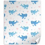 Seamless-pattern-with-cute-sharks-hearts Canvas 20  x 24 