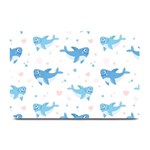 Seamless-pattern-with-cute-sharks-hearts Plate Mats