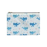 Seamless-pattern-with-cute-sharks-hearts Cosmetic Bag (Medium)