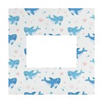 Seamless-pattern-with-cute-sharks-hearts White Box Photo Frame 4  x 6 