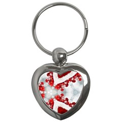 Christmas-background-tile-gifts Key Chain (heart) by Grandong