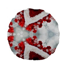 Christmas-background-tile-gifts Standard 15  Premium Flano Round Cushions by Grandong