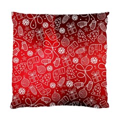 Christmas Pattern Red Standard Cushion Case (one Side) by Grandong