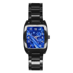 Christmas-card-greeting-card-star Stainless Steel Barrel Watch by Grandong