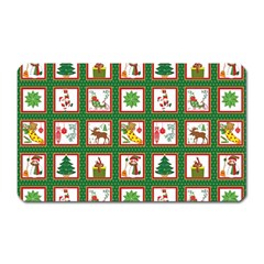 Christmas-paper-christmas-pattern Magnet (rectangular) by Grandong