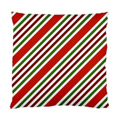 Christmas-color-stripes Standard Cushion Case (two Sides) by Grandong