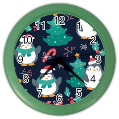 Colorful-funny-christmas-pattern      - Color Wall Clock by Grandong