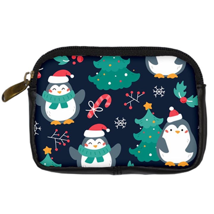 Colorful-funny-christmas-pattern      - Digital Camera Leather Case