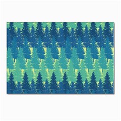 Christmas Trees Pattern Digital Paper Seamless Postcard 4 x 6  (pkg Of 10) by Grandong