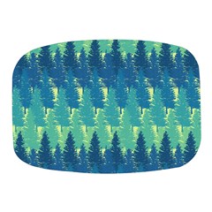 Christmas Trees Pattern Digital Paper Seamless Mini Square Pill Box by Grandong
