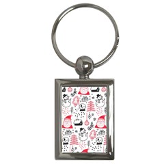 Christmas-themed-seamless-pattern Key Chain (rectangle) by Grandong