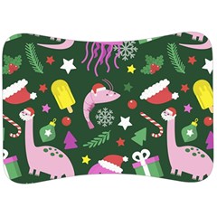 Colorful-funny-christmas-pattern   --- Velour Seat Head Rest Cushion by Grandong