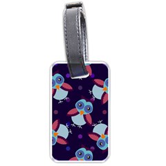 Owl-pattern-background Luggage Tag (two Sides) by Grandong