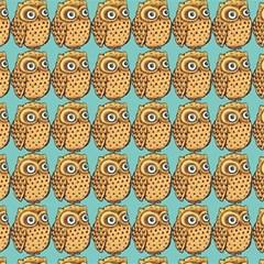 Owl-stars-pattern-background Play Mat (rectangle) by Grandong