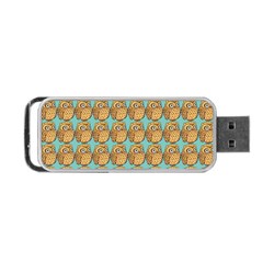 Owl-pattern-background Portable Usb Flash (one Side) by Grandong