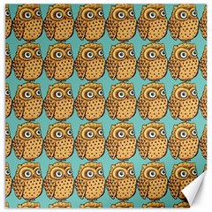 Owl Bird Pattern Canvas 16  X 16  by Grandong