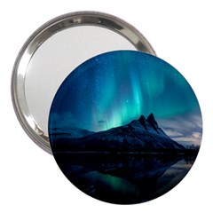 Aurora Borealis Mountain Reflection 3  Handbag Mirrors by Grandong