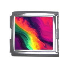Rainbow Colorful Abstract Galaxy Mega Link Italian Charm (18mm) by Ravend