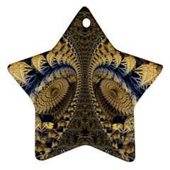 Fractal Spiral Infinite Psychedelic Star Ornament (two Sides) by Ravend