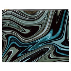 Abstract Waves Background Wallpaper Cosmetic Bag (xxxl) by Ravend