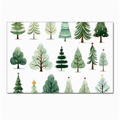 Christmas Trees Postcards 5  X 7  (pkg Of 10) by Vaneshop