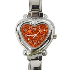 Floral Time In Peace And Love Heart Italian Charm Watch by pepitasart