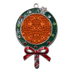Floral Time In Peace And Love Metal X mas Lollipop With Crystal Ornament by pepitasart