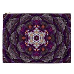 Rosette Kaleidoscope Mosaic Abstract Background Art Cosmetic Bag (xxl) by Vaneshop