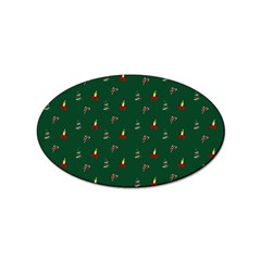 Christmas Green Pattern Background Sticker Oval (100 Pack) by Pakjumat