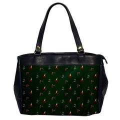Christmas Green Pattern Background Oversize Office Handbag by Pakjumat