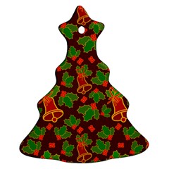 Template Christmas Pattern Christmas Tree Ornament (two Sides) by Pakjumat